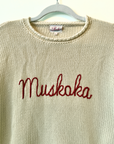 Rollneck Muskoka Cotton Sweater-Cream