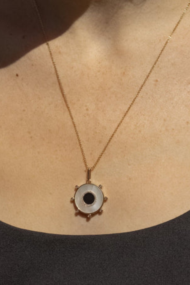 Thatch, Soleil Mother of Pearl & Onyx Charm