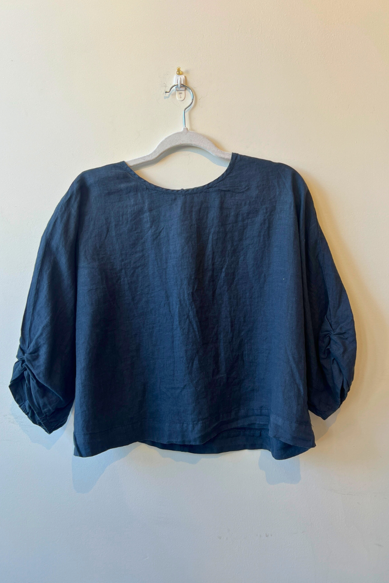 Velvet, Cass Woven Linen Puffy Sleeve Top