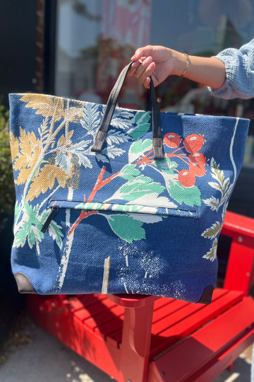 ÉPICE Paris, Delhi Shopping Tote- Blue