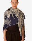 Inoui Editions, Piranesi Square 130 Scarf- Navy
