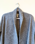 Brushed Cashmere Swing Coat-Feather Grey