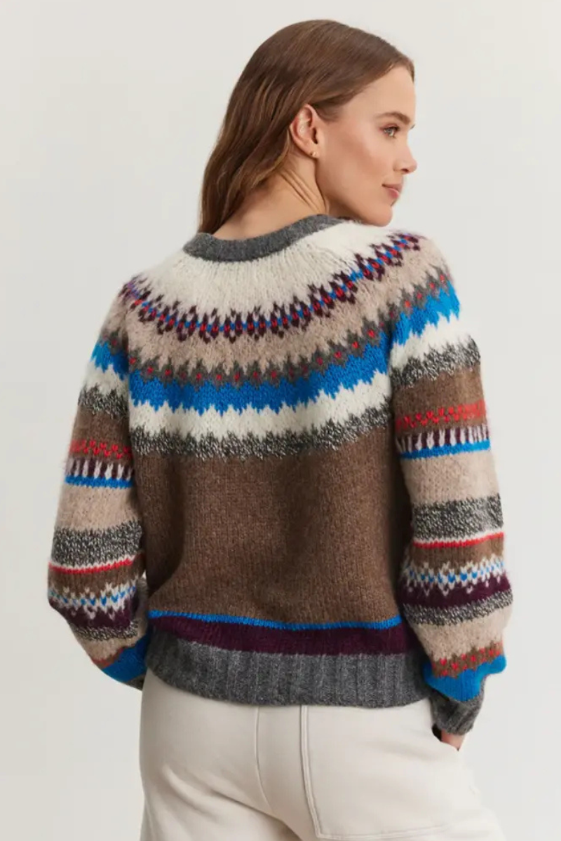 Velvet, Kella DS Colorful Fairisle Sweater- Multi