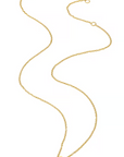 The Makery, Gold Choker Chain Necklace with Black Enamel Heart on Mini Charm
