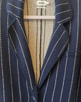 Not Shy, Owen Pinstripe Blazer - Marine
