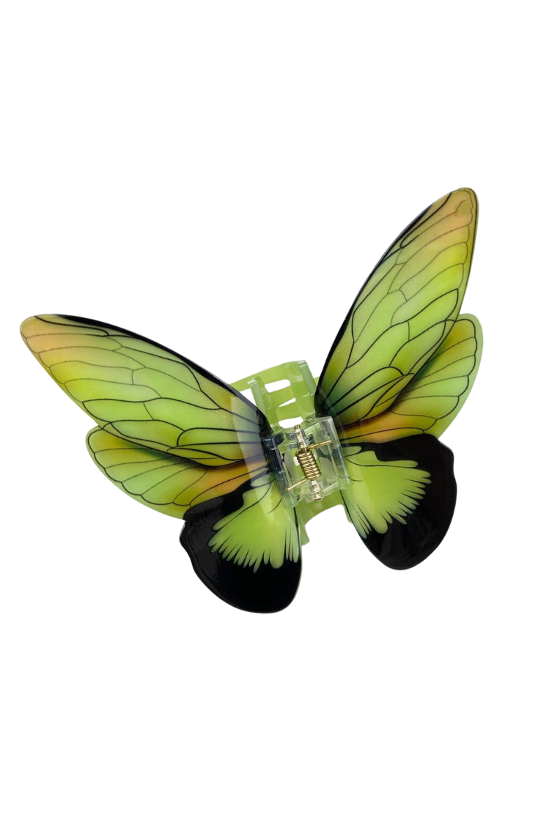 Hair Claw Clip, Colourful butterflies