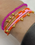 The Makery, Pink Beaded Wrap Bracelet