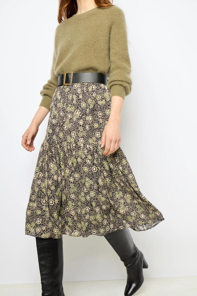 Gerard Darel - Damya Mid Floral Skirt