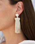 Sidai, Small Kifungo Tassel Earrings - Pearl