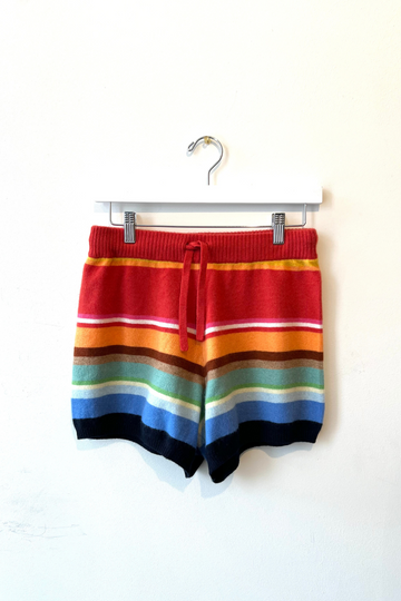 Cashmere Multi-Stripe Shorts