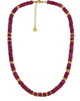 LC, Ashe Steel Necklace - Red