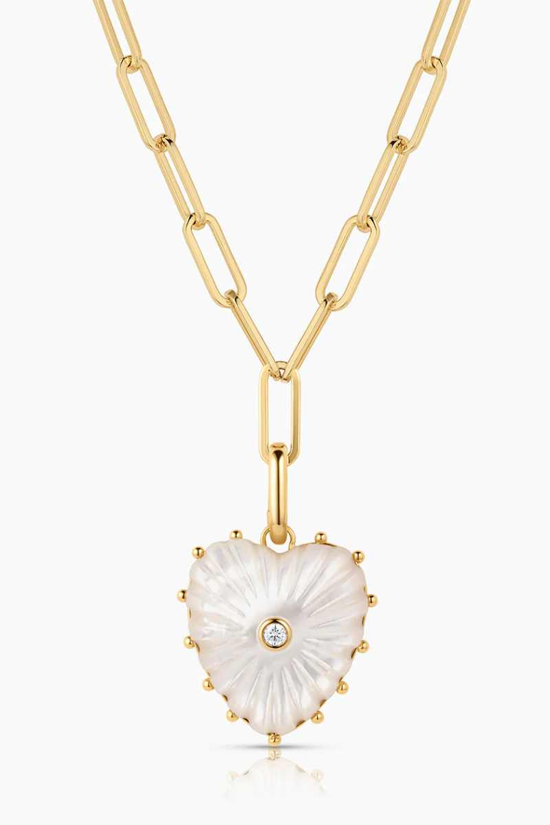 Thatch, Malene Mother of Pearl Clip Necklace