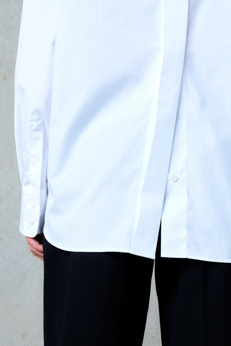 Stella Forest, Lored Button Shirt-White