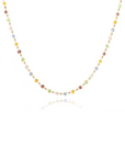 AB, Glass Rosary Necklace with Multi Colour Beads