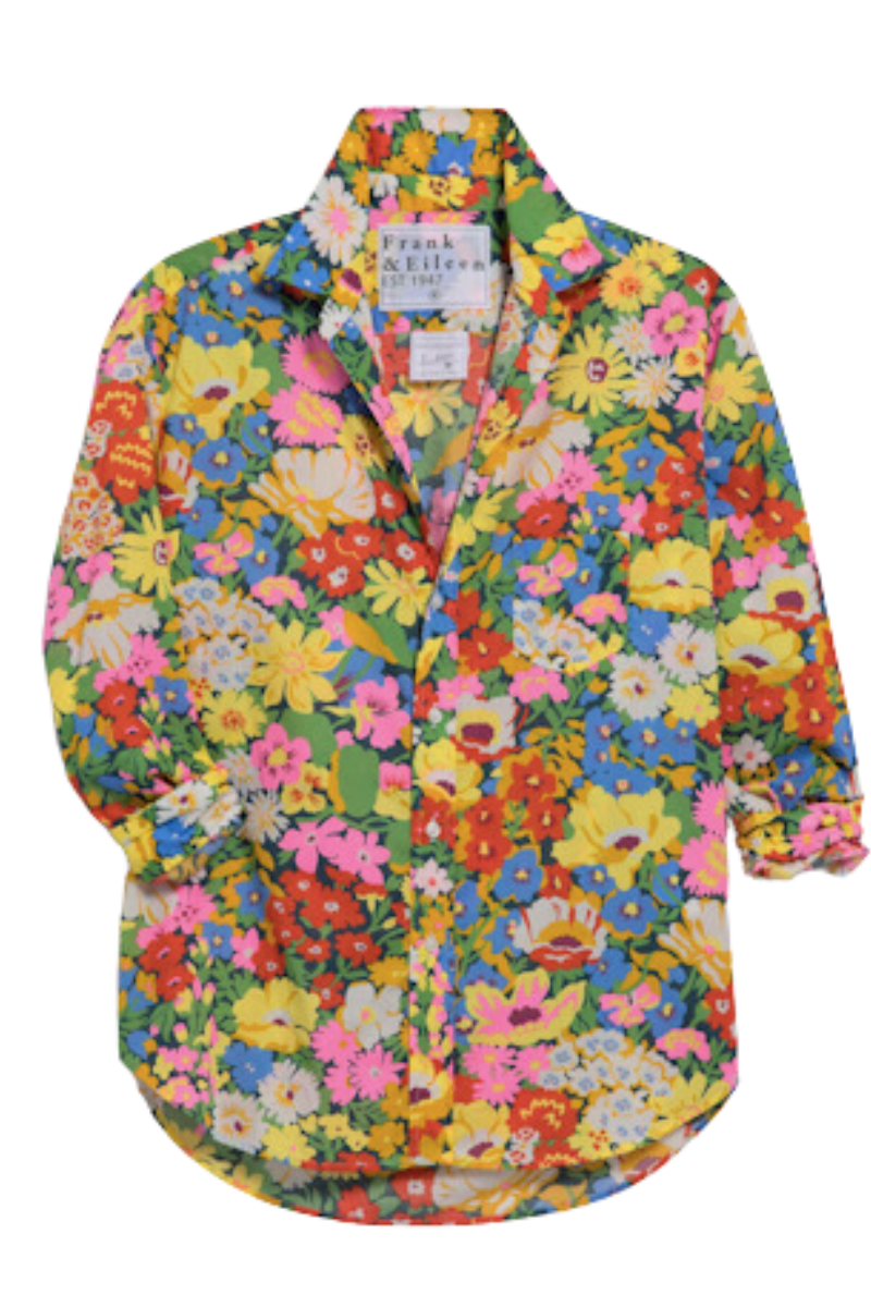 Frank & Eileen, Eileen Button-Up Shirt - Black Multicolour Floral