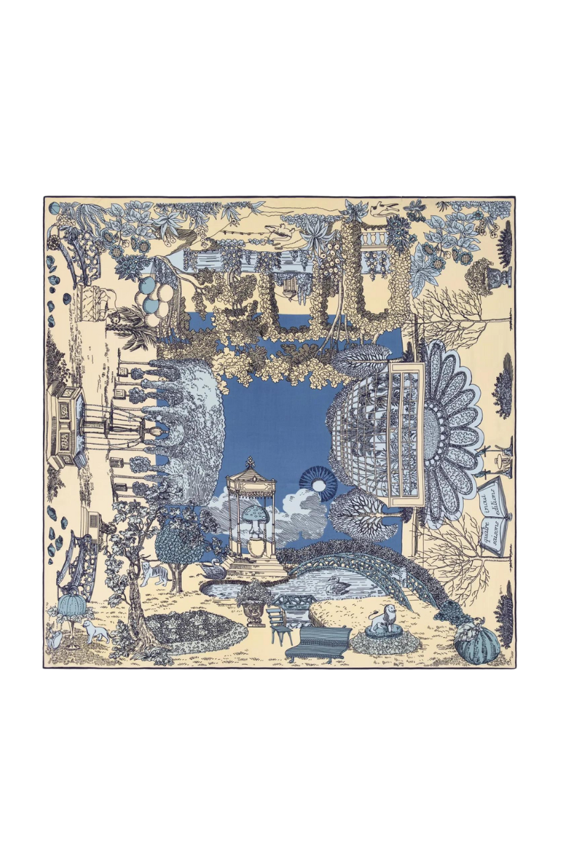 Inoui Editions, Four Seasons Square 130 Scarf-Blue