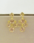 Antila Earring Gold Plated - Morganite