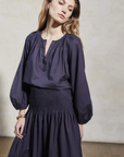 Mondo Corsini, Elizabeth Cotton Blouse- Midnight Cambric
