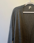 Plush Cashmere Rib Knit Cardigan