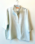 Dimple, Linen Top- Light Blue