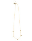 Sidai Designs, 5 Drop Kisongo Necklace- Pink/Gold