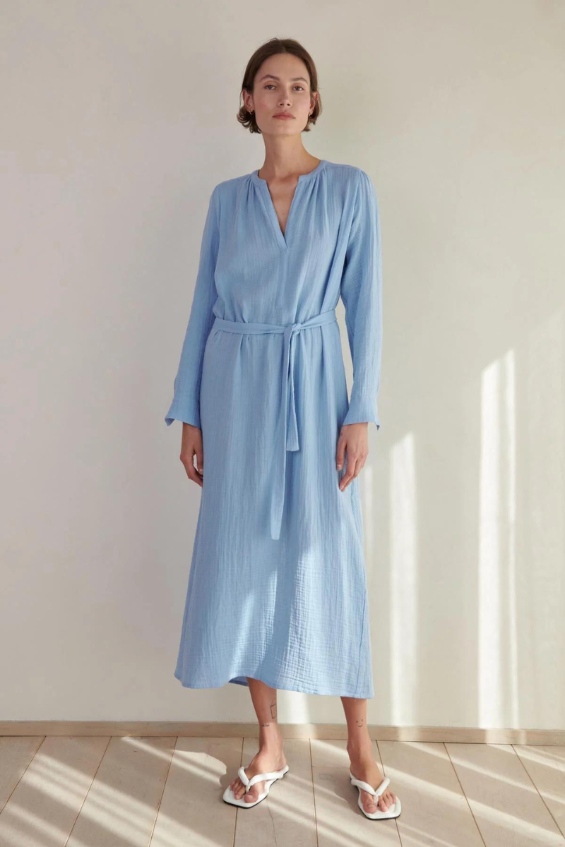 Velvet, Doheny Cotton Dress- Wave