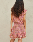 M.A.B.E, Ceci Print Short Dress- Pink