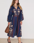 Stella Forest, Anouck Long Dress- Blue