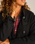 Frank & Eileen, Cropped Belfast Peacoat- Black