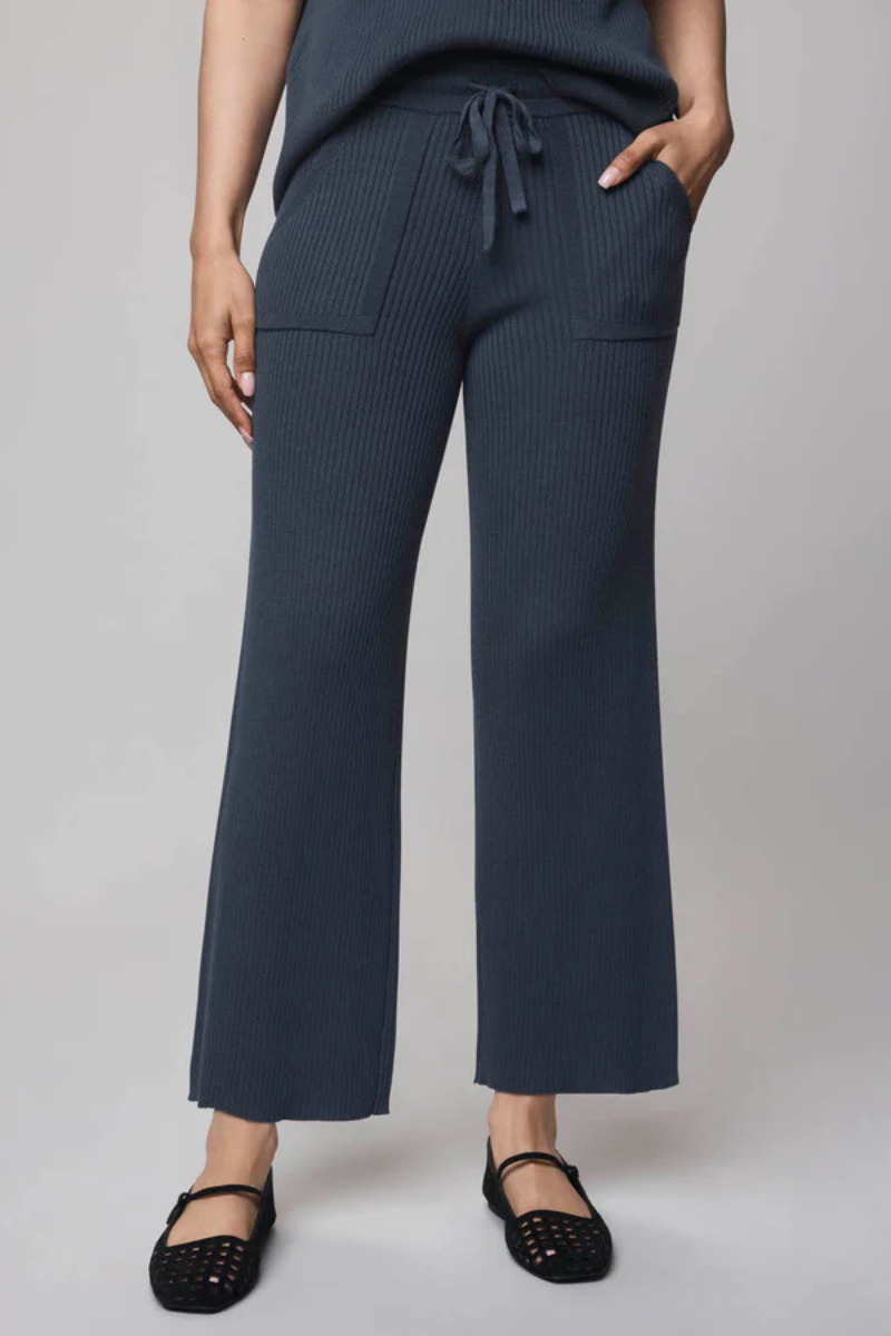 Splendid, Georgie Rib Pant-Ice Navy