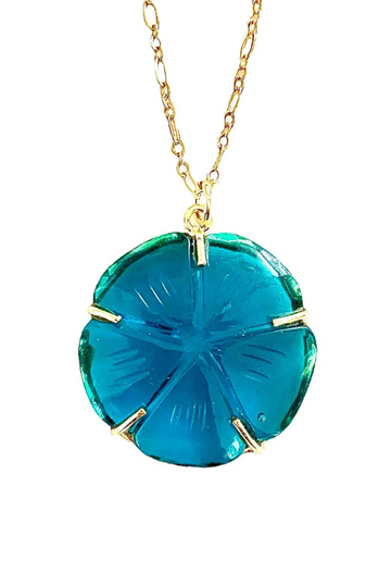 Sissy Yates Designs, Bluebelle Pendant Necklace- Blue