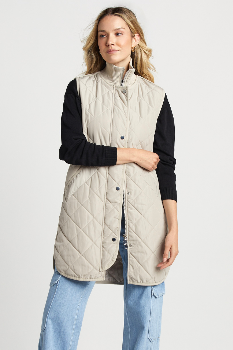 Adroit, Destiny Quilted Long Vest