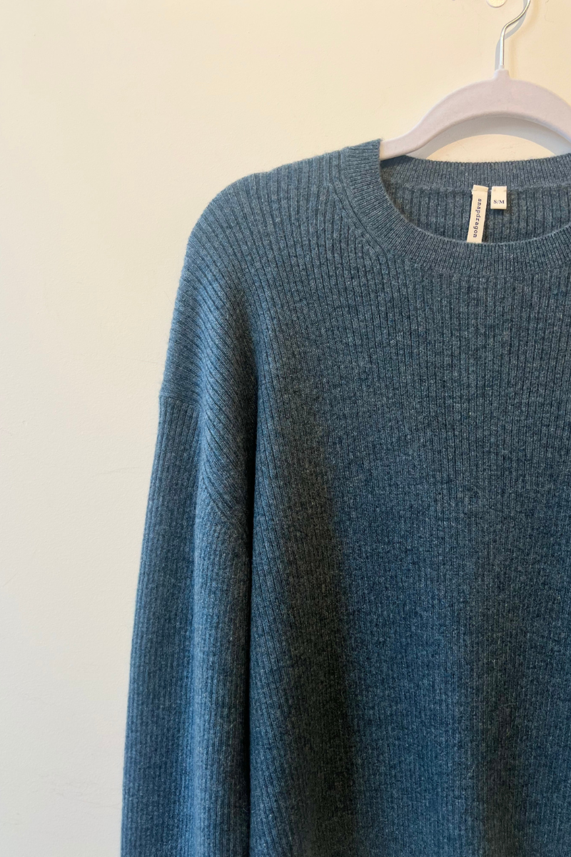 Cashmere thin Ribbed Lounge Sweater