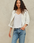 M.A.B.E, Averi Embroidered Jacket- Ivory