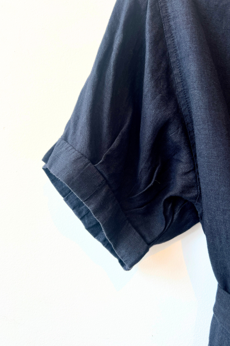 Velvet, Stella Woven Linen Dress - Navy