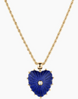 Thatch, Malene Lapis Heart Rope Necklace