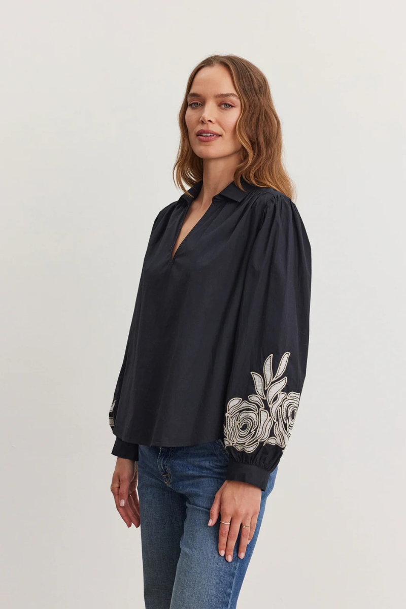 Velvet, Martine Top- Black