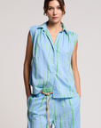 Velvet, Callist Tie Dye Top-SkyBlue