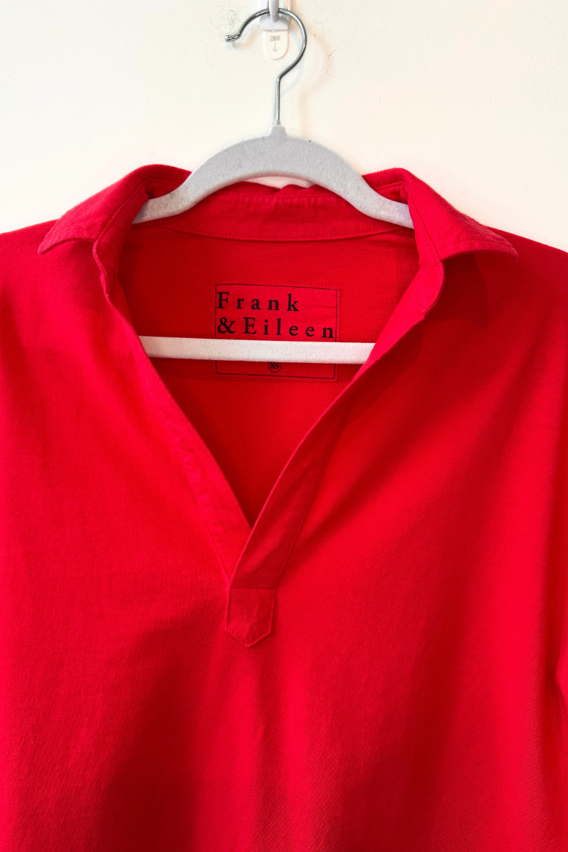 Frank & Eileen, Patrick Popover Henley - Double Decker Red