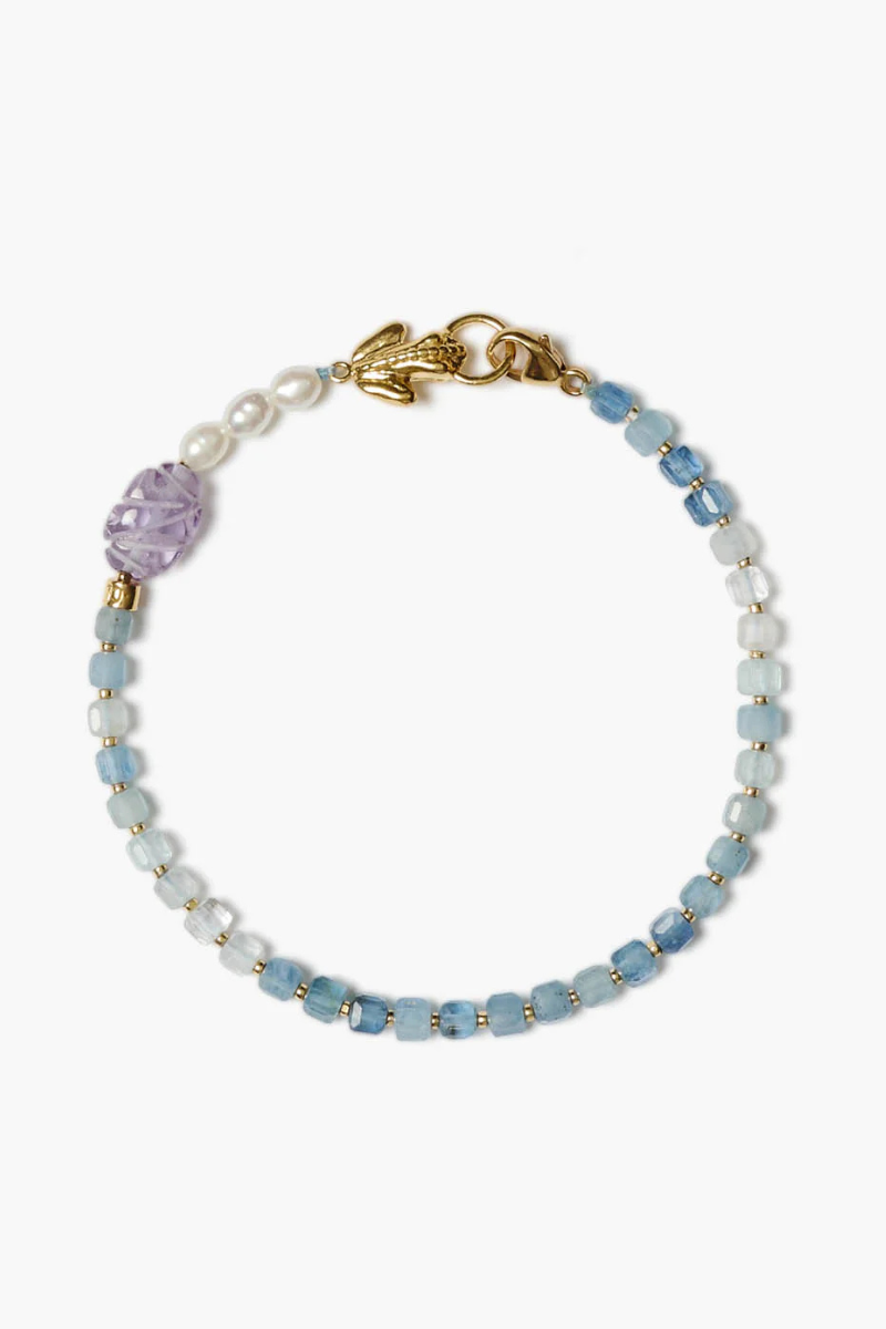 Chan Luu, Lottie Bracelet- Aquamarine mix