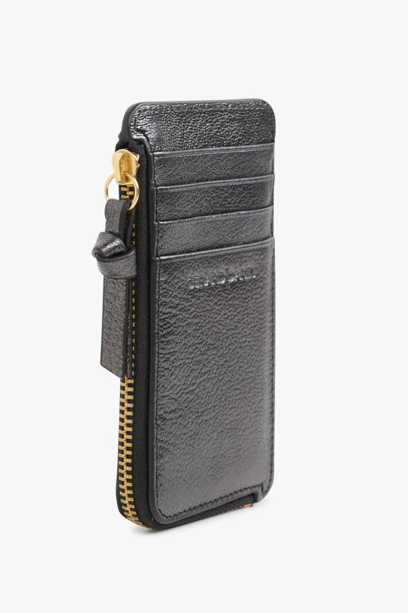 Gerard Darel, Leather Cardholder-Asphalte Grey