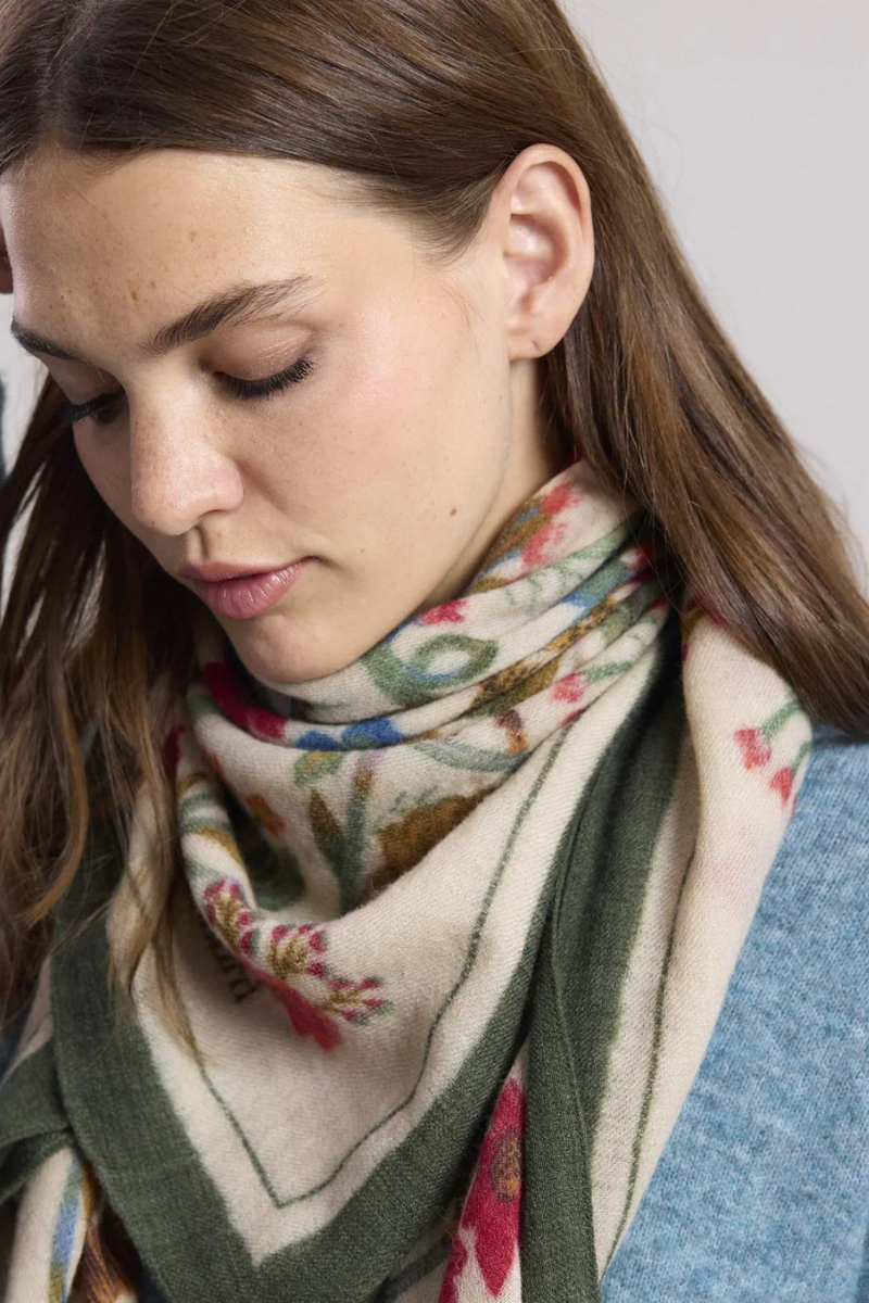 Hartford, Wild Square Scarf- Beige