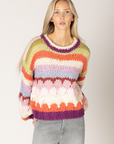 Lyla+Luxe, Hala Stripe Sweater