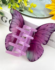 Hair Claw Clip, Colourful butterflies