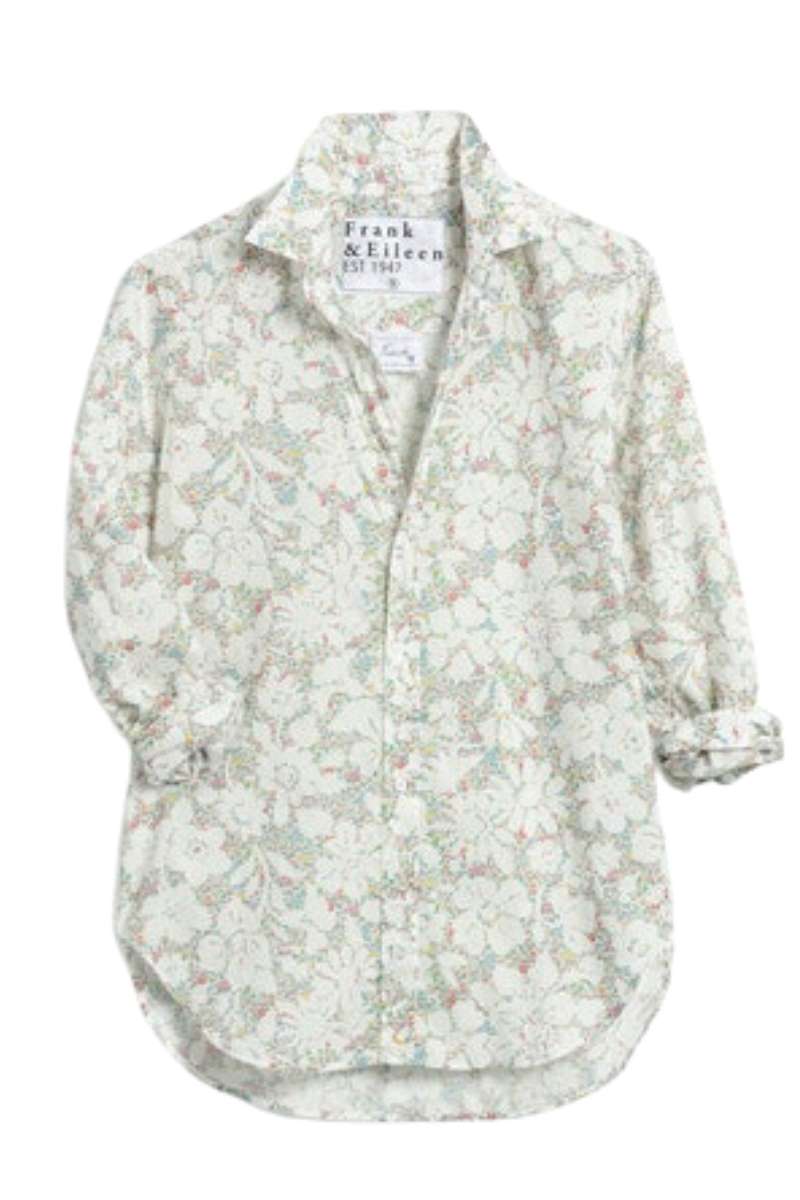 Frank & Eileen, Frank Classic Button-Up Shirt- Tiny Floral w/ White Flowers