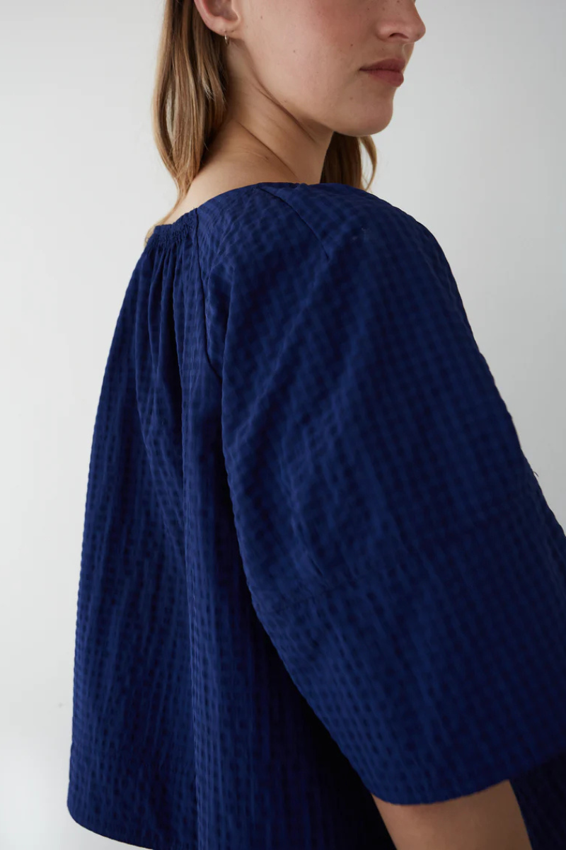 Dr. Bloom, Vichy Soplo Blouse - Blue