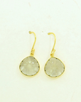 Schmuckoo, Harper Earring Gold Plated - Natural Green Amethyst