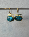 Schmuckoo, Oval Earings with Bar - Turquoise