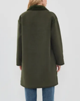 Velvet, Yves Lux Suede Fur Coat- Hunter Green