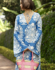 Maison Marigold,Doha Kaftan- Blue Boquet